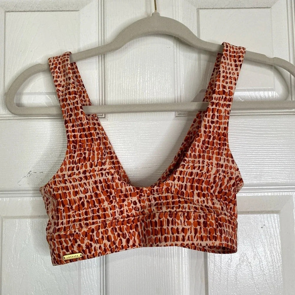 L*SPACE Set Do The Twist Sports Bra Carter Bike Short Wild Bunch Size XS Orange - Picture 5 of 16